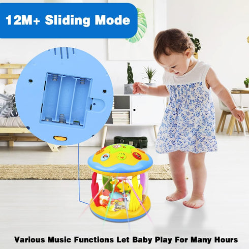 Baby Toys for 6 to 12 Months, Musical Learning Infant Toys for 12-18 Months, Ocean Rotating Light Up Toys