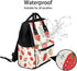 Hsnar Backpack Fruit Strawberry Heart Waterproof Diaper Bag Large Capacity Baby Bag with Stroller Straps, Multi-Pocket