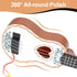 Raimy 17in Ukulele Guitar - 4 String Mini Educational Musical Toy for Kids Age 3-9 (White)