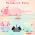 Tezituor Giant Axolotl Stuffed Animal with 4 Babies Inside, 31.5" Soft Realistic Plush Pillow Toy for Boys Girls