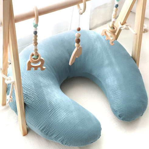 2 Pack, Hooyax Muslin Nursing Pillow Covers Soft and Breathable Nursing Covers for Breastfeeding Pillows, Adorable