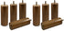 babyletto Gelato Crib and Dresser Feet Pack in Natural Walnut (Pack of