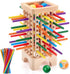 WhimsiPlay 42 3 4 5 6 Counting, 3 Montessori Game Wooden Board Games, Colorful Sticks Dice Game Math Learning Toys