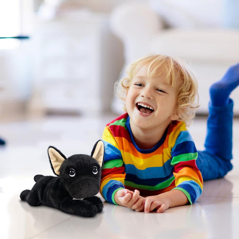 Heatable & Coolable French Bulldog Stuffed Animal, Microwave Heating Pad for Cramps, Cute Lavender Plush Dog Plushies