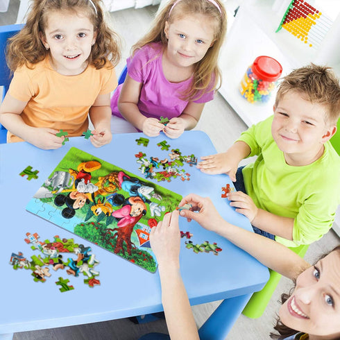 LELEMON Puzzles for Kids Ages 4-6, 60 Piece Puzzles for Ages 3-5 in Metal Box, Educational Jigsaw Puzzle Games