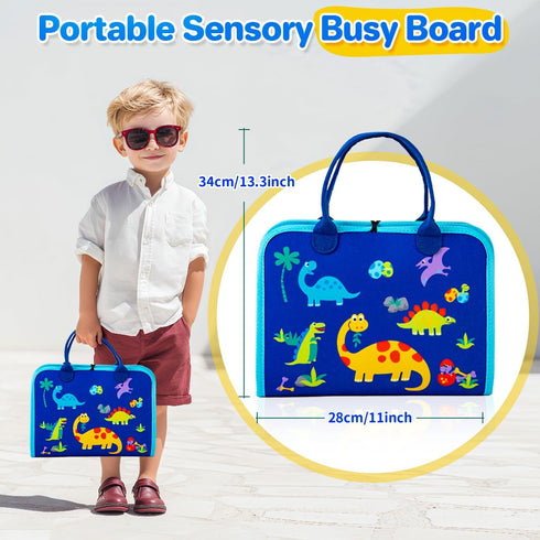 SYHLN Toddler Montessori Busy Board Toys for Little Boy Gifts: Educational Preschool Learning Travel Toys, Busy Book