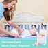 8 Rolls/120 Diaper Bags Disposable for Baby, Refill Bags Dirty Disposable Diaper Bags with Dispenser, Convenient
