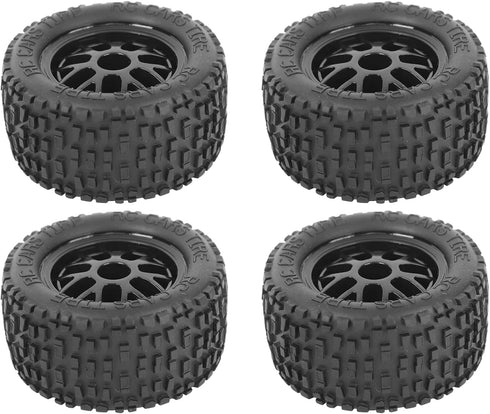 RC Tires, Replacement Plastic Frames 4Pcs Universal RC Wheel Strong Strong Cushioning Excellent Grip for Car Models