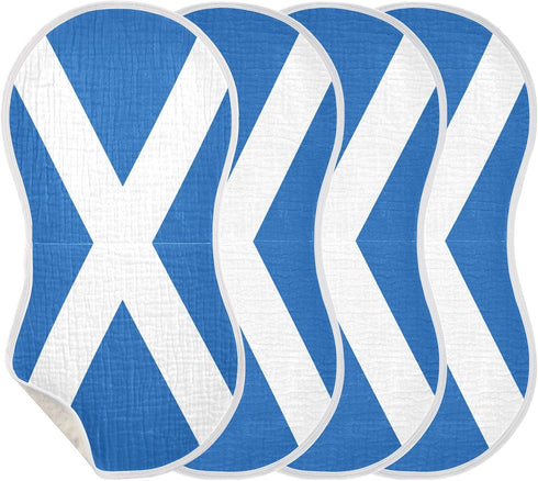 MCHIVER 1PCS Scotland Flag Burp Cloths for Baby Boy Girl Cotton Burp Rags Absorbent Muslin Bibs for Baby Newborn Unisex