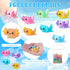 Liliful 120 Pcs Christmas Mini Resin Axolotl Toy, Miniature Axolotl Figurine for DIY Crafts