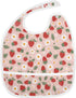 IHCVHQX 1 Pack Baby Feeding Bibs for Boys Girls Strawberries and Daisies Button Newborn Infant Bibs Teething Bib