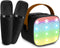 Mini Karaoke Machine for Kids & Adults - Bluetooth Speaker with 2 Wireless Microphones for Home Party