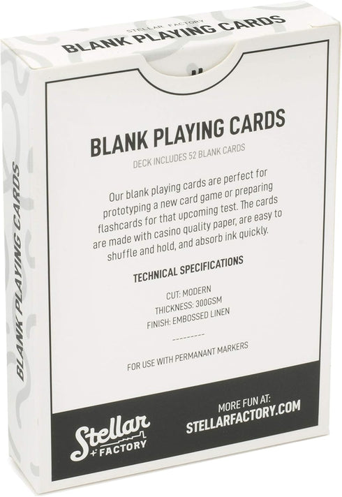 Stellar Factory Premium Blank Playing Cards - 3 Count for Game Design, Prototyping, and Flashcards