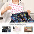 SDMKA Pink Bows Portable Diaper Changing Pad - Waterproof Travel Mat with Head Cushion, Diaper & Wipes Pockets