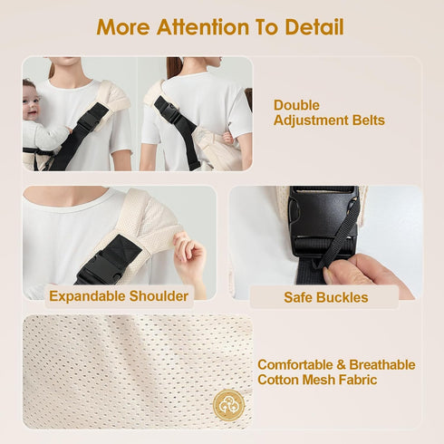 8-40 lbs, MISSWISDOM Toddler Sling Carrier, Adjustable Baby Carrier Sling Lightweight Toddler Carrier Baby Sling