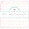 Amazing Baby Large Receiving Blanket, Softest US Cotton Flannel, 42x42 Inch, Playful Dots Multi Pink
