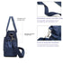 Mommy ROYALFAIR Diaper Bag Tote Bag for Toddler Messenger Tote Diaper Bags Purse with Stroller Hook (Medium,Navy Blue)