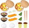 Chinese Breakfast Pretend Play Food Sets for Kids Kitchen - 2 Sets Mini Food Play Set for Dollhouse