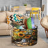 Closet Bouquet of Sunflower Round Baby Gift Baskets,Sunflower Round Decorative Storage Box Canvas Fabric Organizer