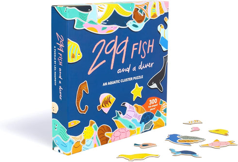Laurence King 300 Piece Cluster Puzzle - 299 Fish (and a Diver)