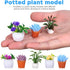 IMIKEYA Miniature Dollhouse Plant Flowers, 12pcs Potted Plants & Fake Greenery for Dollhouse Decor