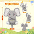 BRICHOEE Breathing Stuffed Animal, Soothing Elephant Stuffed Animal with Moving Ears, Breathing Motion, Calming Sound