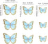 Ercadio 30 Pack 3D Butterfly Cake Toppers, Waterproof Blue & Arts Cupcake Picks for Baby Shower, Birthday Decor
