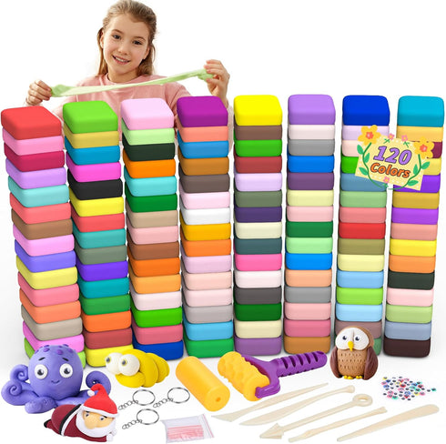 169 Pcs Air Dry Clay 120 Colors Modeling Model Magic Clay for