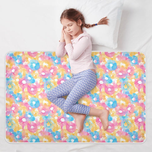 siphylline 52" 34" Simple Tie Dye Colorful Extra Large Resuable Training Pee Pads for Kids Soft Absorbent Diaper