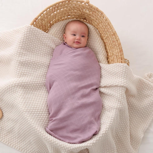 Red & Purple Muslin Swaddle Blanket for Infants