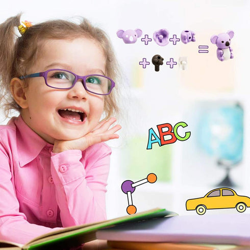 64Pcs Animal Erasers, Kids Pencil Eraser, 3D Bulk Mini Take Apart Puzzle Erasers, Classroom Rewards, School Supplies