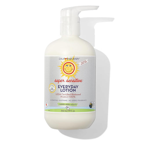 California Baby Super Sensitive Lotion - 100% Plant-Based Unscented Lotion for Sensitive Skin, 562 mL