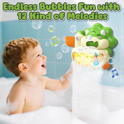 1-3 Lehoo Castle Bath Bubble Machine, Light Up Musical Bubble Bath Toys for Toddlers Automatic Bubble Maker for Bathtub