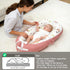 Meindoovm Baby Lounger | Organic Cotton Infant Support Cushion | Reversible, Adjustable & Portable Floor Cushion |