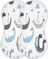 YETTASBIN 2 Packs Viking Dragon Ship Muslin Baby Burp Cloth, Super Soft Absorbent Cotton Burp Rag Baby Bibs Feeding