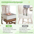 Svkipibe Booster Seat for Kitchen Chair, Toddler Booster Seat for Dining Table with Backrest & Safety Buckles, Non-Slip