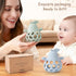 Baby Teething Toy Silicone Teether for Infants, Pear-Shaped Design with Easy-Grip Hole and Nipple-Shaped Ends for Gum