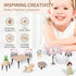 Set, 7 3 Set Set, Pithfor Wooden Dollhouse Furniture Dollhouse Accessories and Furniture, with Rooms Dolls, Includes