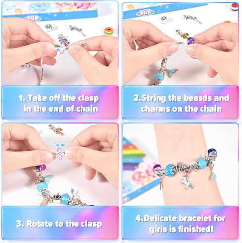 BIIB Bracelet Making Kit for Girls, Arts and Crafts for Kids Ages 8-12, Jewelry Making Kit for Girls 6-12