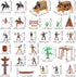 Playset, NUOBESTY Cowboys and Indians Plastic Figures Wild West Cowboys and Indians Models for Miniature Sandbox