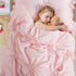 4 Set Pinch Set HOMBYS Pieces Pink Princess Toddler Bedding for Girls Kids, Ultra Soft Blush Pleat Comforter
