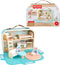Fisher-Price Wood Pretend Play Toy Dollhouse Carry Along, 15-Piece Wooden Portable Playset