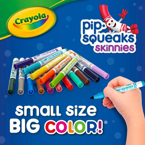Crayola Pip-Squeaks Skinnies Washable Markers (64ct) - Mini Coloring Markers for Kids Craft Supplies