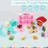 32Pcs Dog Toys Playset for Kids Pretend Play Interactive Puppy Role Play Set Realistic Dogs Care Center Birthday Gifts