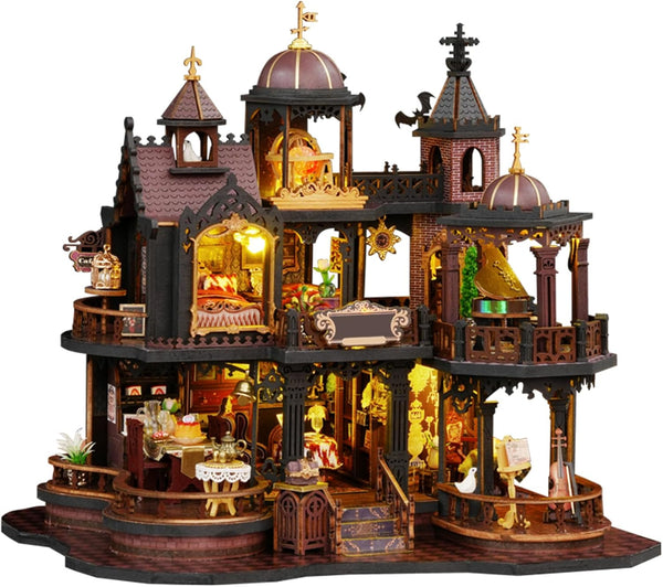 SUNNINO Miniature Dollhouse Kit, DIY Mini House Building Kits for Adults to