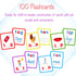 100 Short Vowel Spelling Flashcards, Handwriting Cards to Learn CVC Sight Words for Kindergarten Learning Activities,