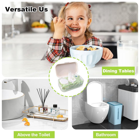 Eiszhjk Pack, Wipes Dispenser Compatible with Huggies Flip-Top Clear Refillable Wipe Container, Reusable Wipe Holder