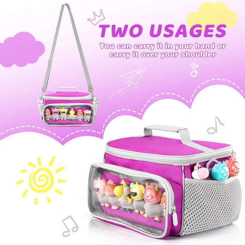 Portable Carrying Case for Toniebox - Storage Musical Toy Carrying Bag for Toniebox Accessories (Purple)