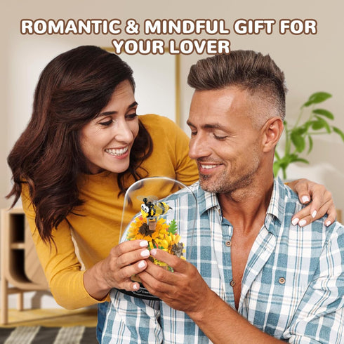 Flower Bouquet Building Sets, 548 PCS Animals Flowers Botanical Collection Mini Bricks Toy for Adults, Valentine's Day