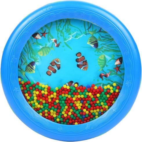 Musfunny Ocean Drum - Blue Gentle Sea Sound Music Gift for Kids, Educational Drum Tool